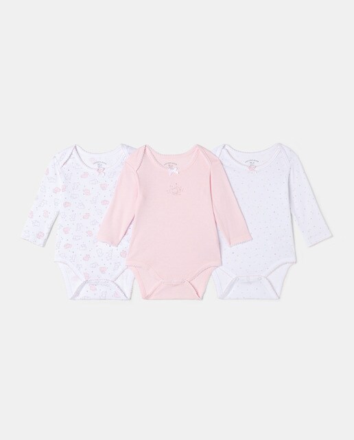 Pack bodys bebé niña estampado elefantes y estrellas · Cotton Juice · El Corte  Inglés