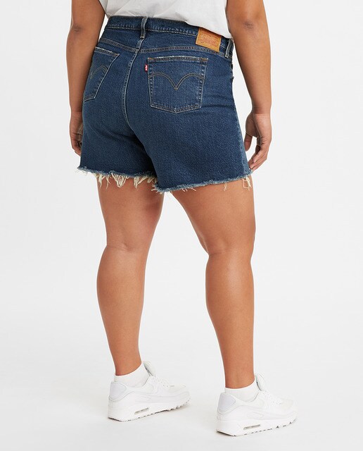 Short vaquero de mujer talla grande cinco bolsillos de tiro alto, lavado  medio · Levi's Plus · El Corte Inglés