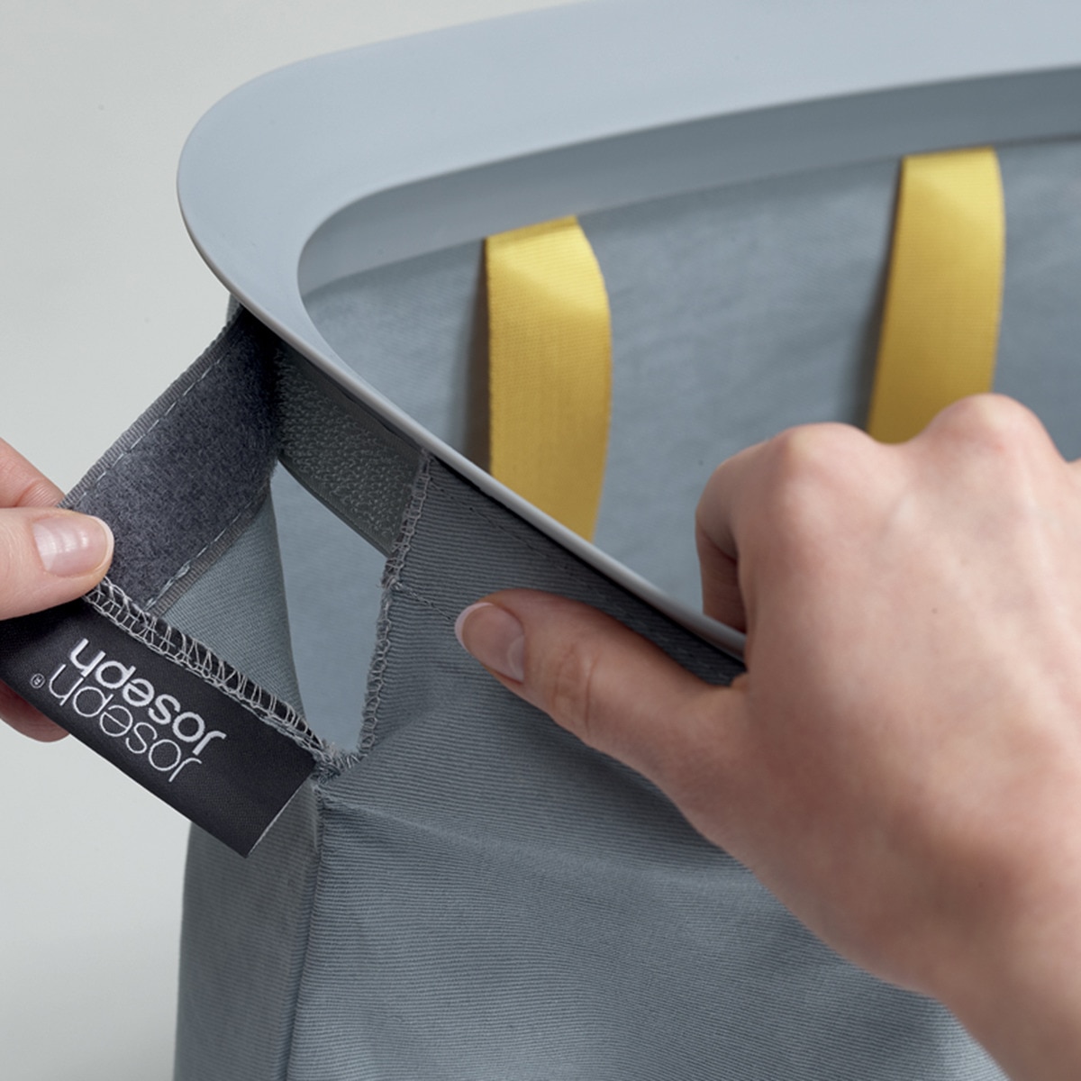 Cesto de Roupa com Separador Total Cinzento-9