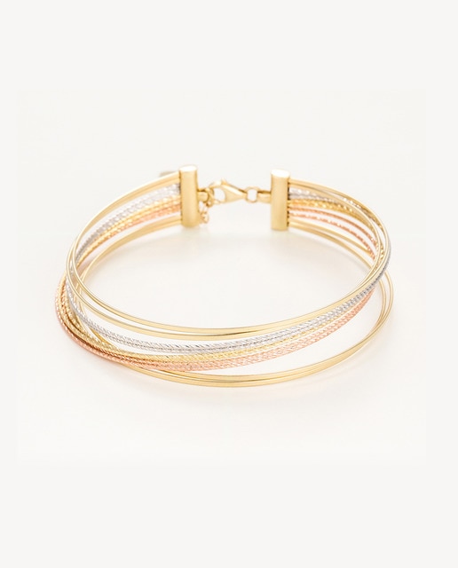 Imagen 0 de Pulsera " Fabiola" Oro tricolor