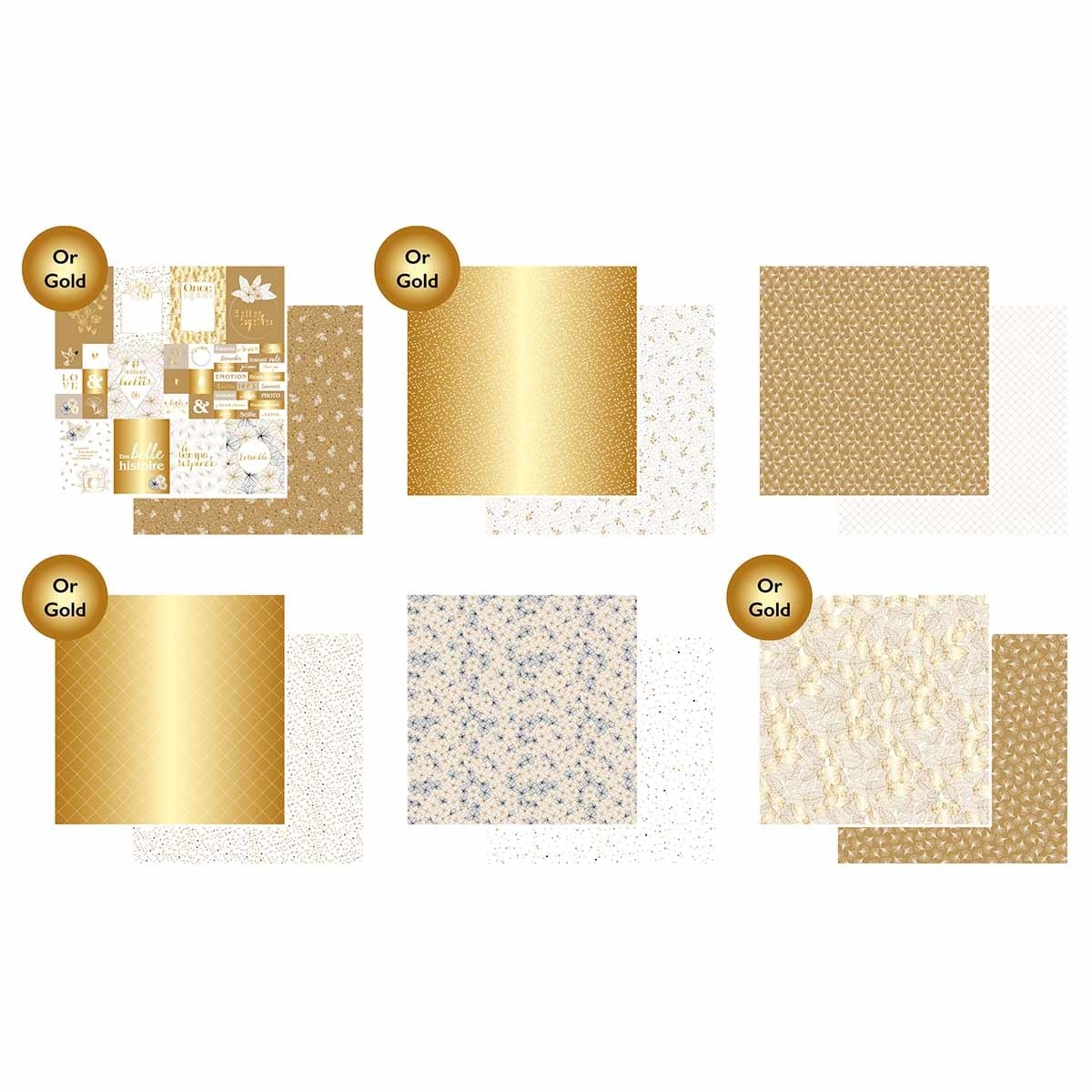 Set 6 Hojas Papel Impreso Recto/Verso 12 Diseños Once Upon Draeger 2