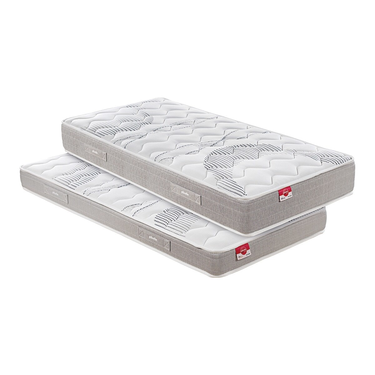 Pack de 2 Colchões Infantil-Juvenil de Molas Ensacadas e HR Firmeza Suave - 26+18 cm Fibermaster Pocket 1