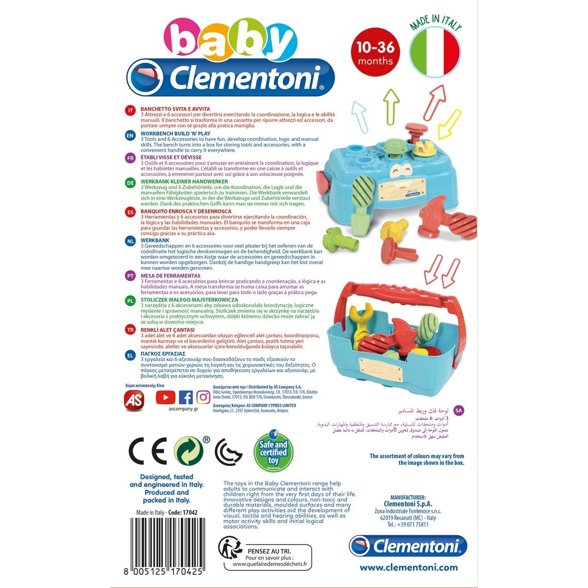 Baby Mesa de Ferramentas Pff Clementoni 3