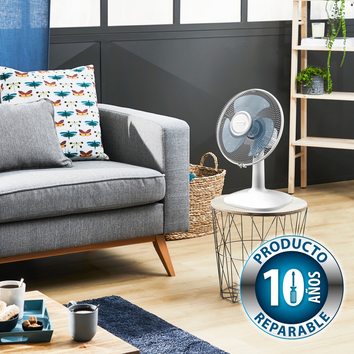 Ventilador de mesa Rowenta Essential 30 VU2330 potente y compacto Blanco-5