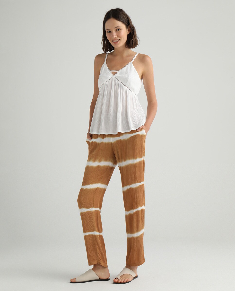 Pantalón de mujer bambula tie dye · Green Coast · El Corte Inglés