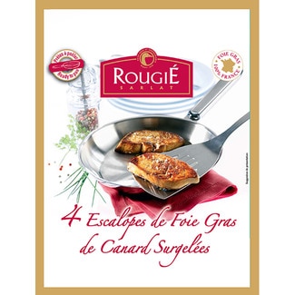 Escalopes de Foie Gras de Pato Congelados embalagem 180 g - Rougié