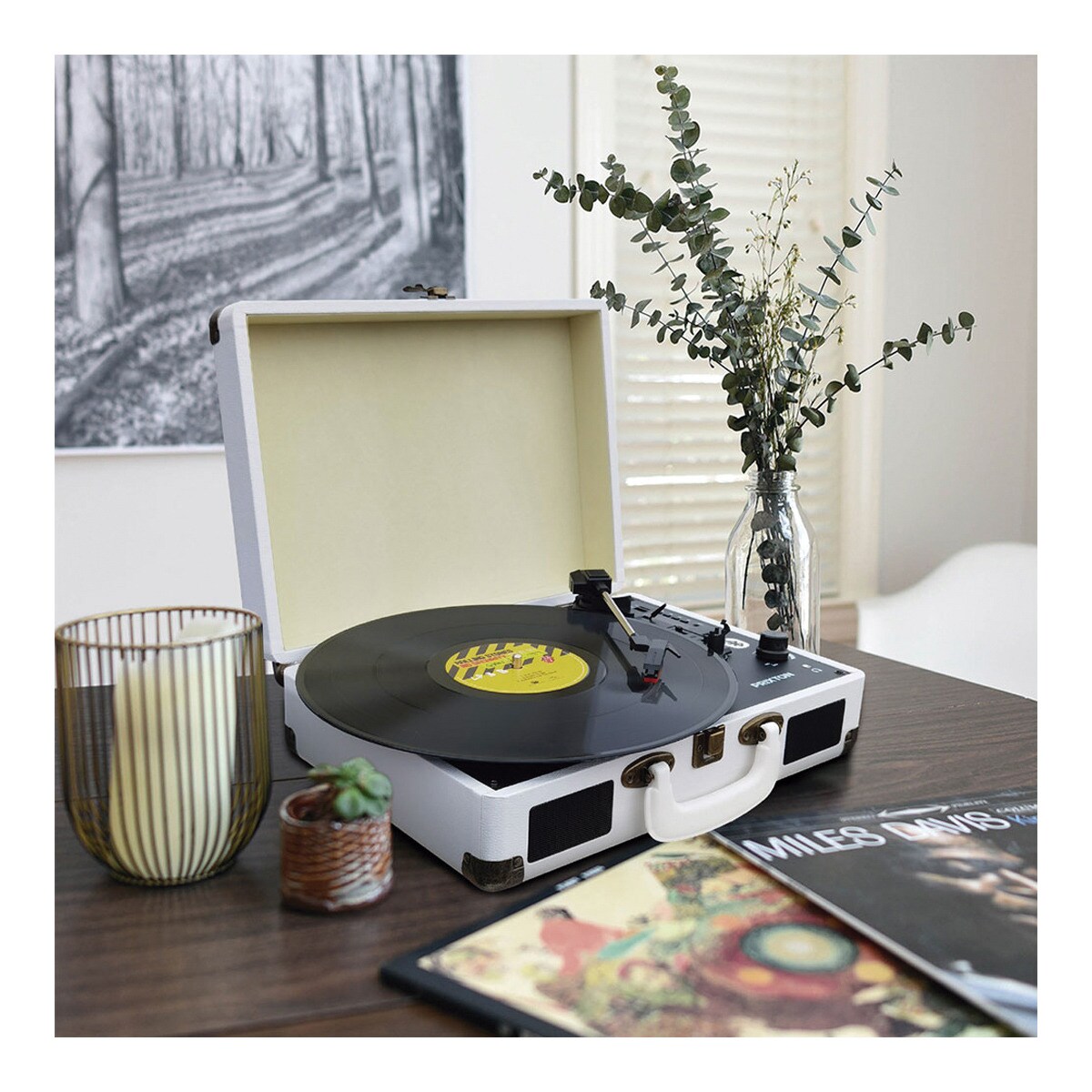 Tocadiscos convertidor Prixton VC400 Lilac Bluetooth Blanco-6