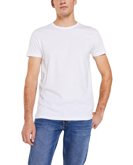 Camiseta en algodón orgánico de hombre blanca de manga corta · Esprit · El  Corte Inglés