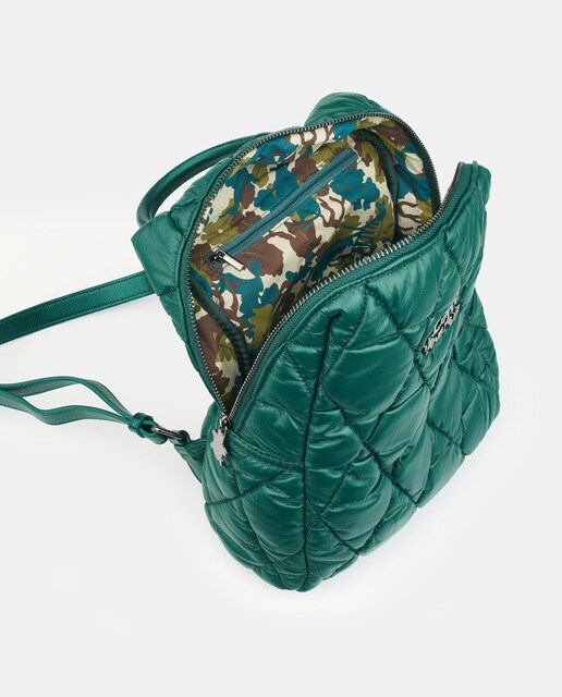 Mochila de mujer Caminatta acolchada en verde con cremallera · Caminatta ·  El Corte Inglés