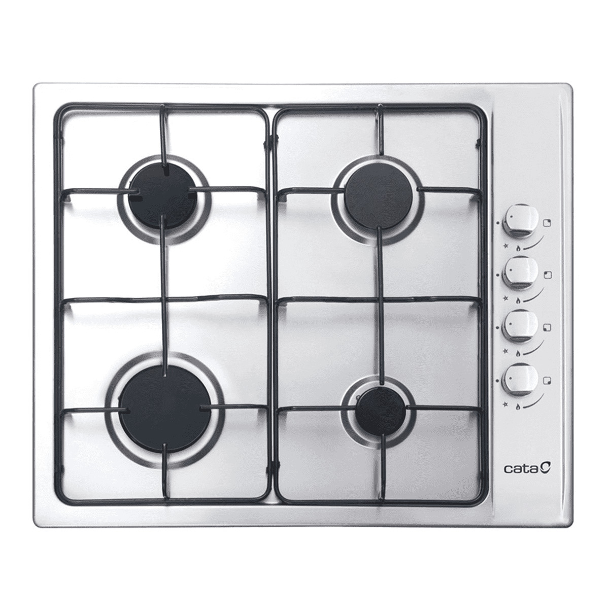 Placa gas Cata 4 quemadores - GIB 6004 X Inox-1