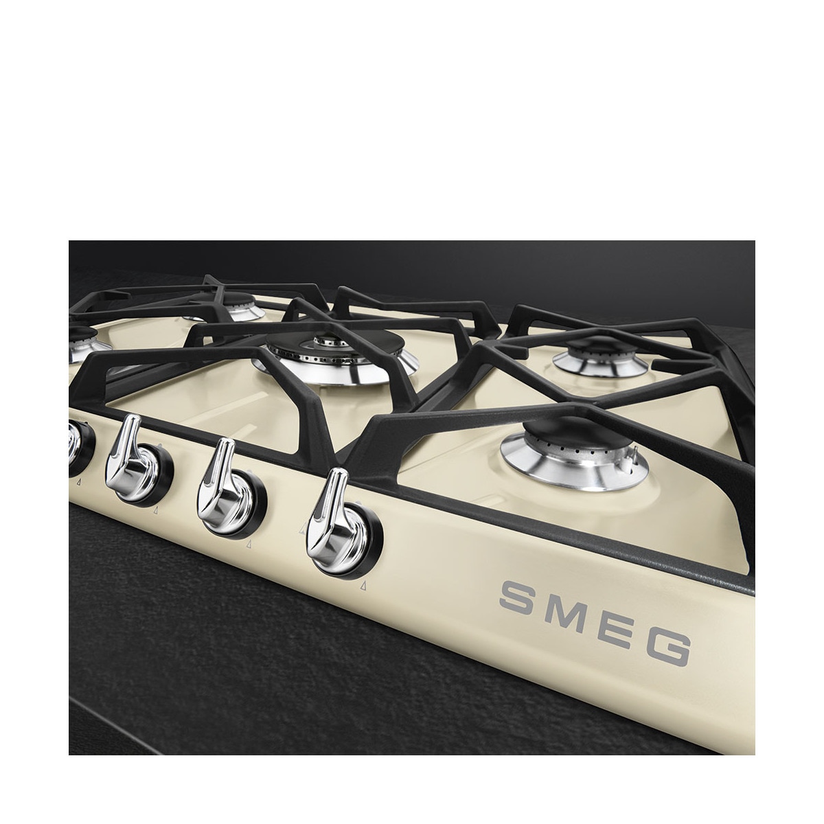 Placa gas Smeg 5 quemadores - SR975PGH Crema-3