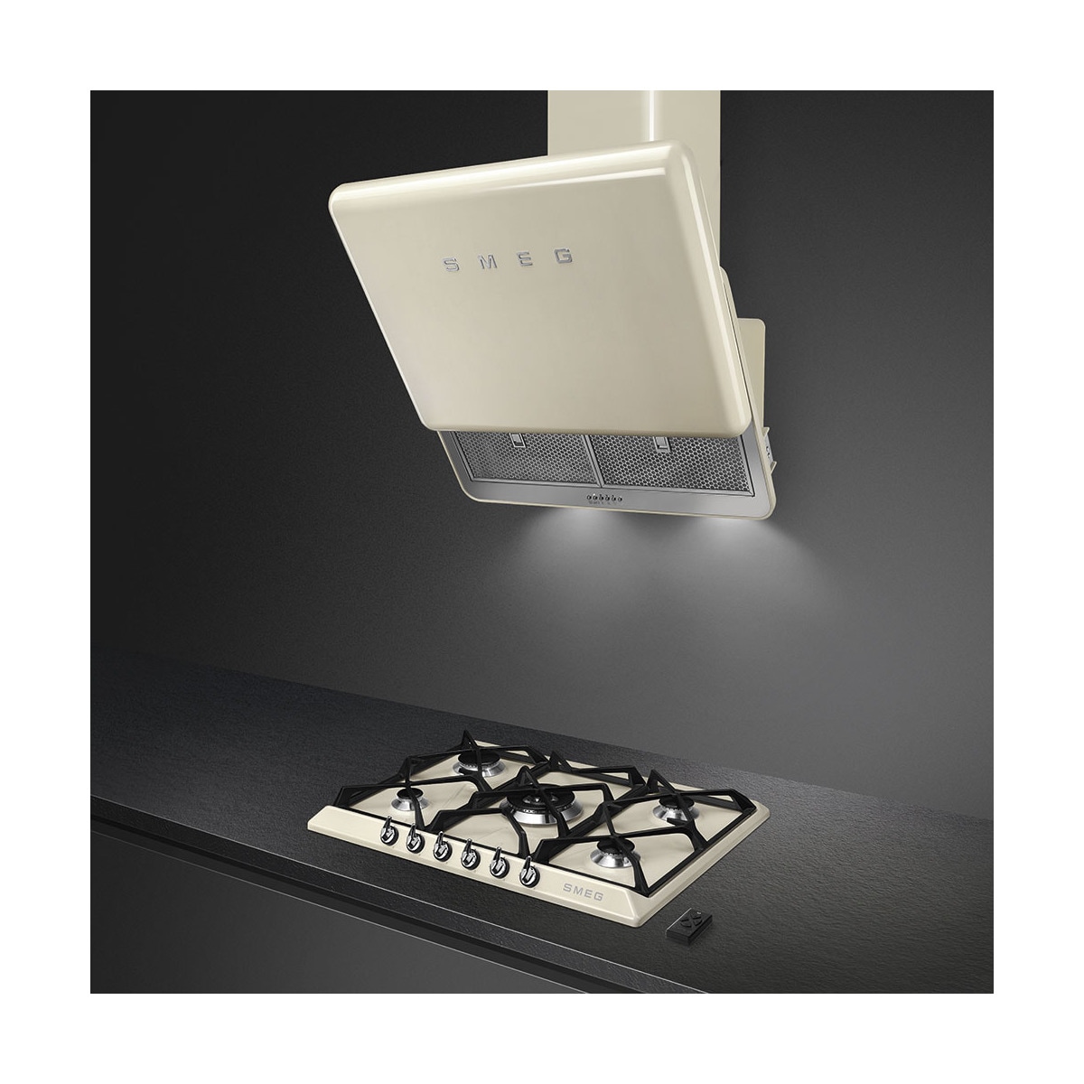Placa gas Smeg 5 quemadores - SR975PGH Crema-2