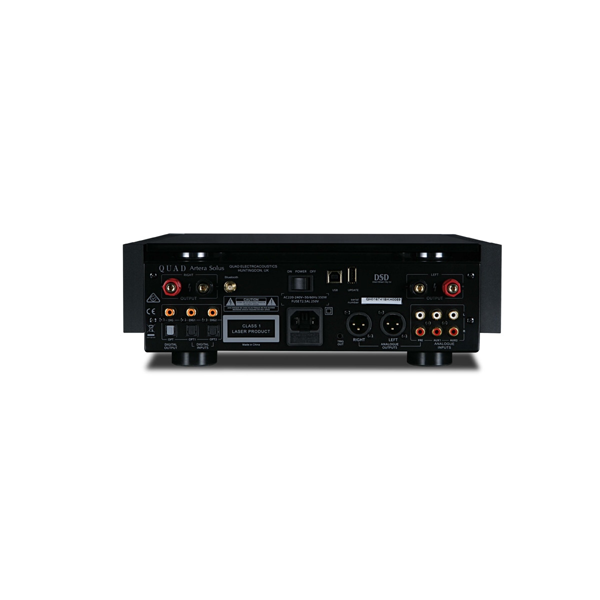 Sistema de sonido Quad ARTERA SOLUS amplificador, reproductor de CD, DAC Plata-2