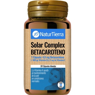 Solar Complex Betacaroteno y vitamina E envase 30 cápsulas blandas - Naturtierra