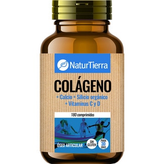 Oséo articular colágeno con calcio, silicio orgánico y vitaminas C y D sin gluten envase 180 comprimidos - Naturtierra