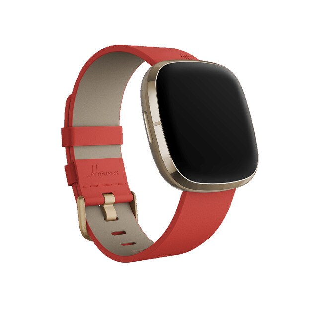 Correa premium de cuero para Fitbit Sense y Versa 3 color Rojo Amapola  talla S · El Corte Inglés