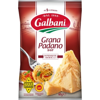 queso italiano rallado Grana Padano DOP bolsa 60 g elaborado con leche cruda - Galbani