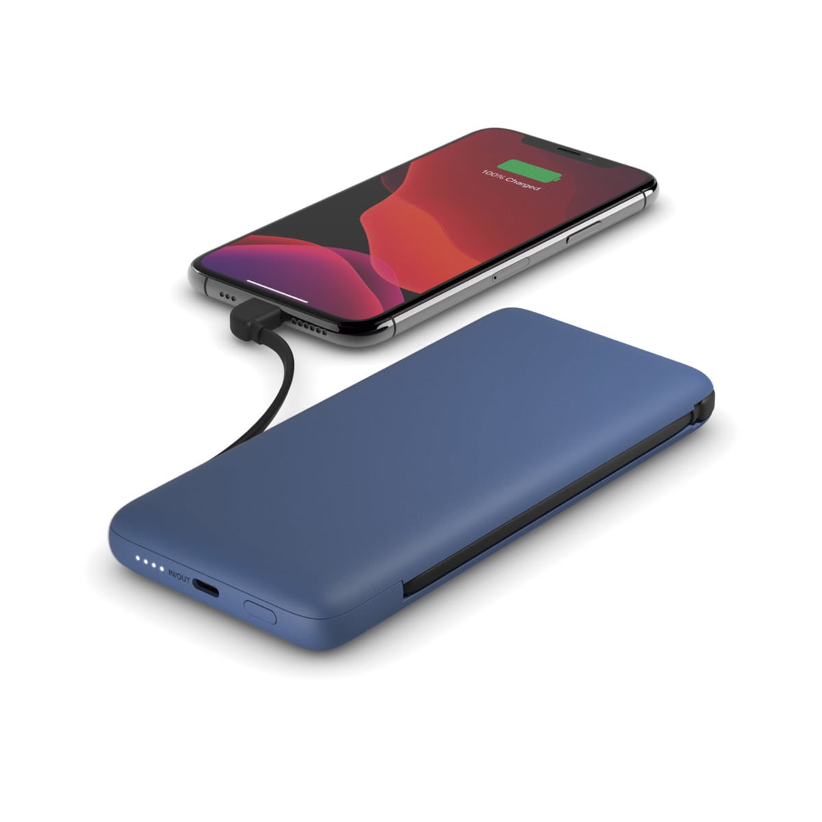 Power Bank Belkin USB-C - Lightning 10K con cables integrados Azul-3