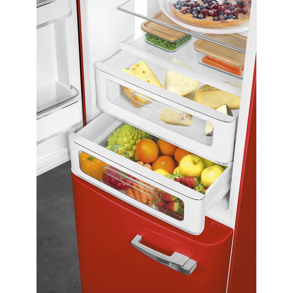 Frigorífico Combi Smeg No Frost - FAB32LRD5 Rojo-7