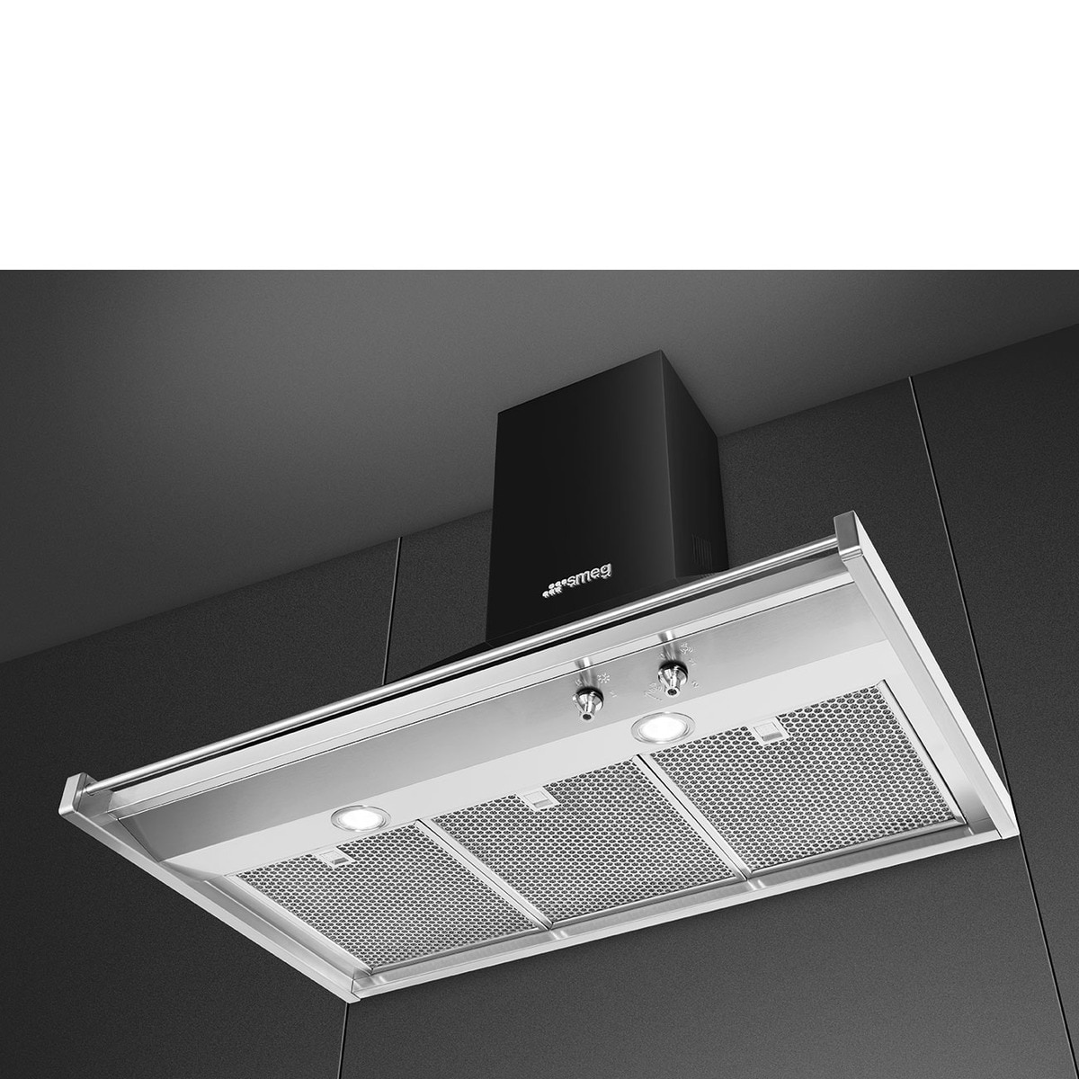 Campana decorativa Smeg 4 velocidades - KD90HNE Negro-3
