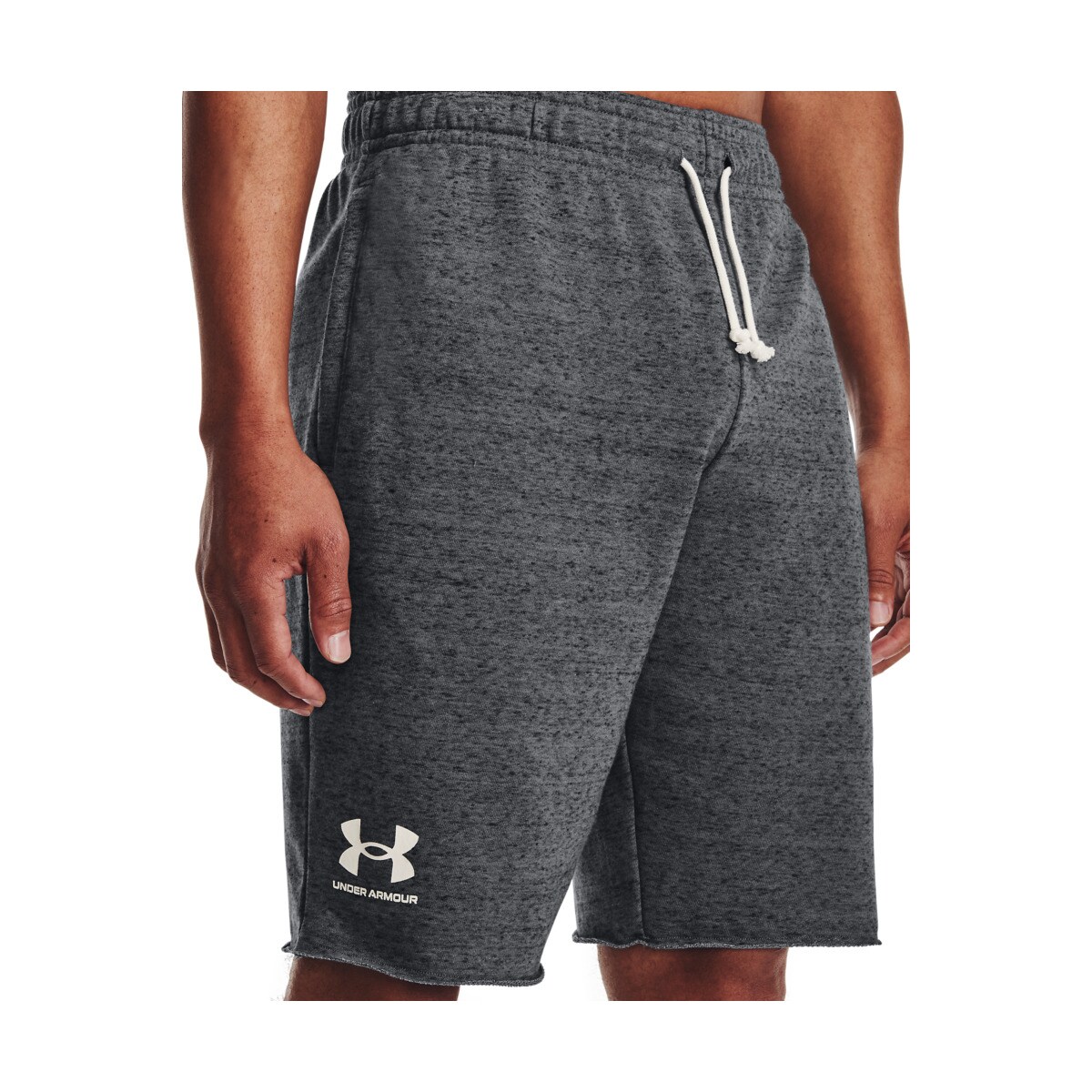 Short de hombre Rival Terry Under Armour Gris / Blanco-4