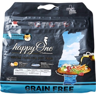 Ração para Cão Pequeno de Sardinha embalagem 3 kg - Happyone
