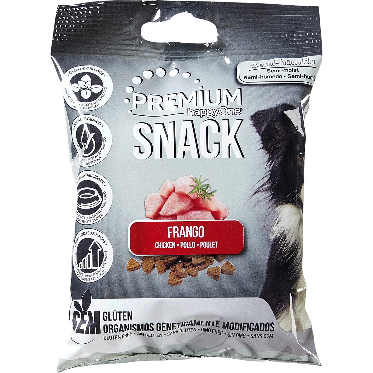 Snack para Cão Semi-Húmido de Frango sem Glúten embalagem 100 g