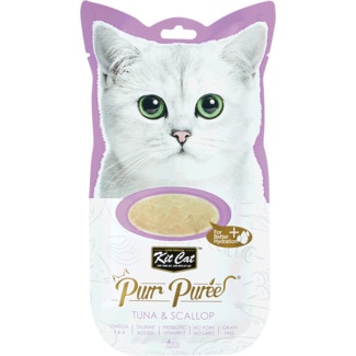Snack para Gato de Atum e Vieira embalagem 60 g - Kit Cat Purr Puree