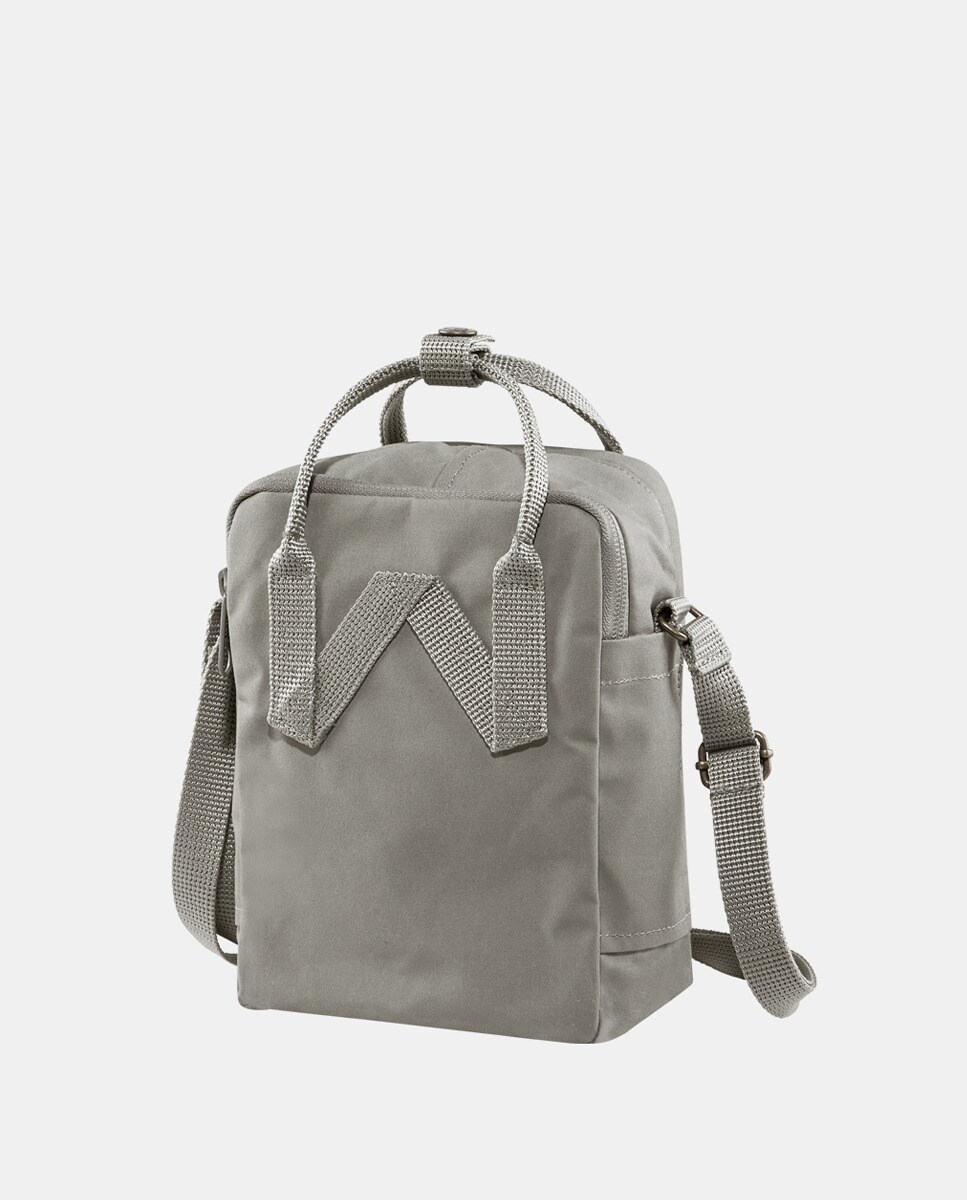 Mala a Tiracolo Mini Unissexo Sling de Vinil com Fecho de Correr - Cinzento Cinzento-3