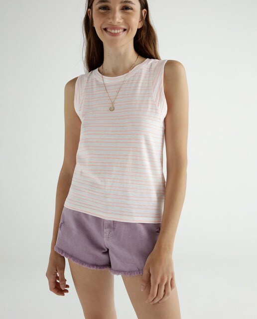 Camiseta de mujer sin mangas cuello redondo · Green Coast · El Corte Inglés