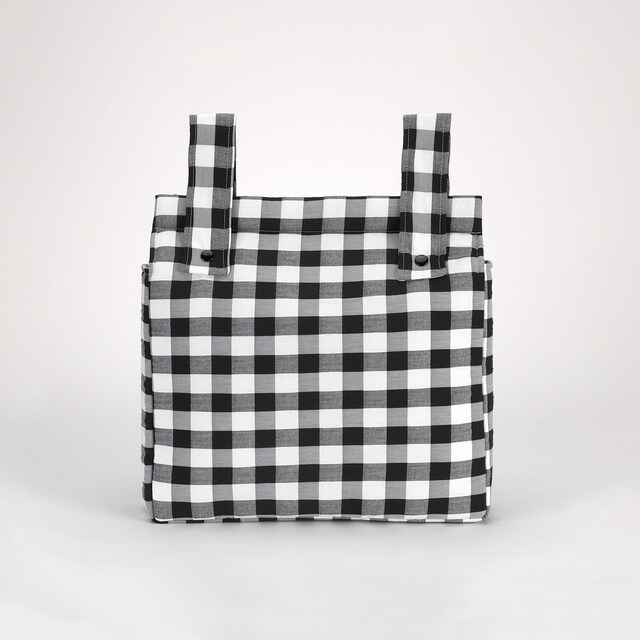 Imagen 0 de Bolso panera cuadro vichy Negro / Blanco