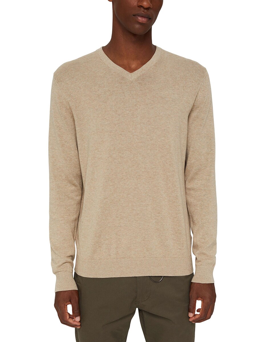 Pull basique Pima écologique à col en V