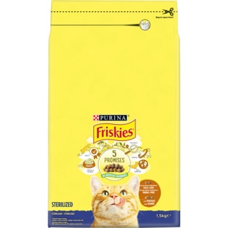 Ração para Gato Adulto Esterilizado com Peru e Legumes embalagem 1,5 kg - Friskies