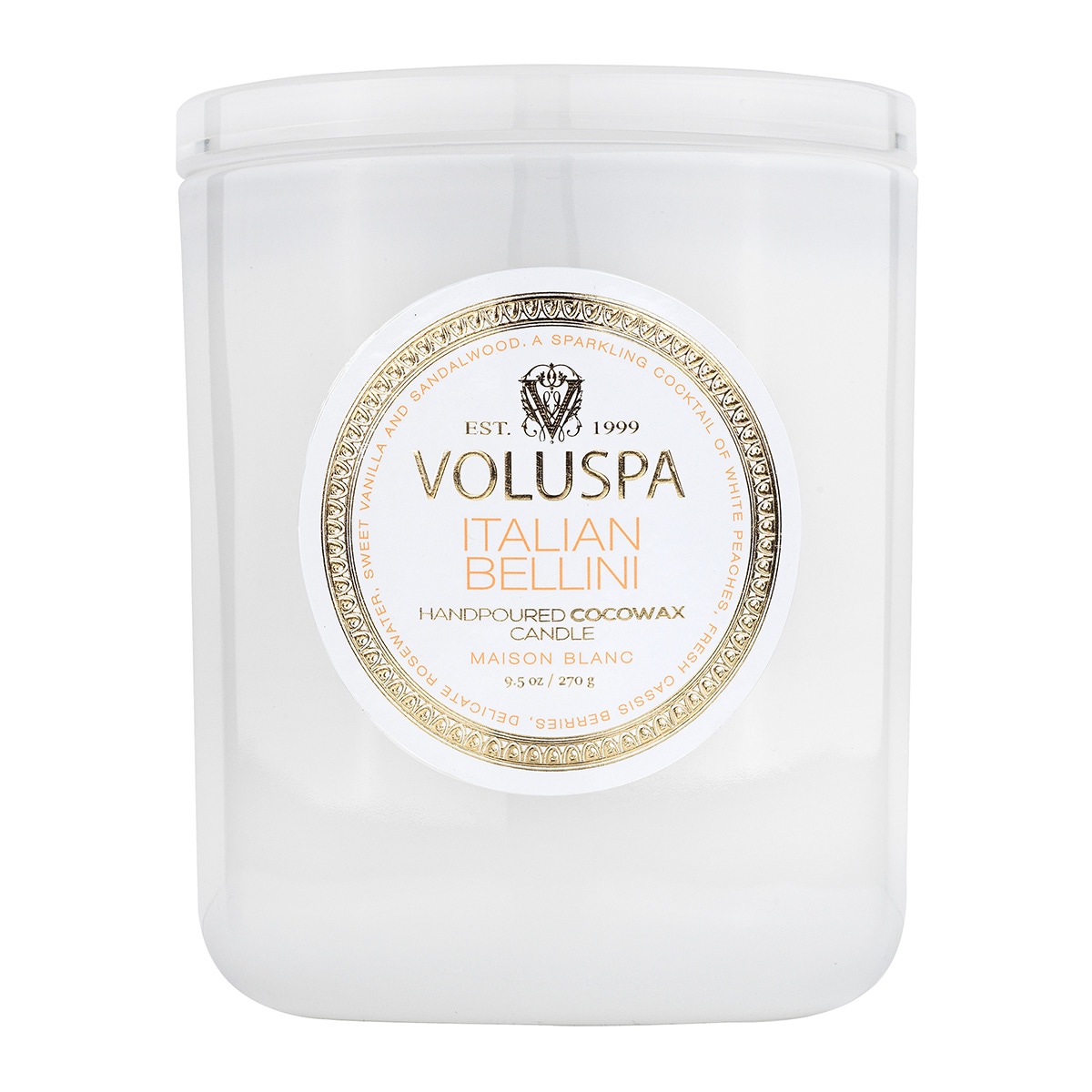 Vela perfumada em copo Italian Bellini Branco-3