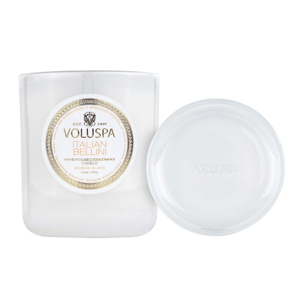 Vela perfumada em copo Italian Bellini Branco-2