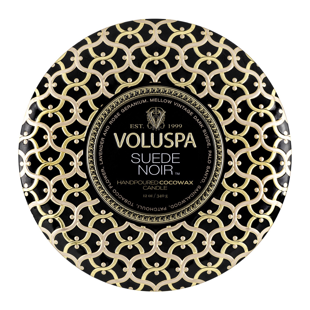 Vela perfurada em lata Sued Noir Preto-2