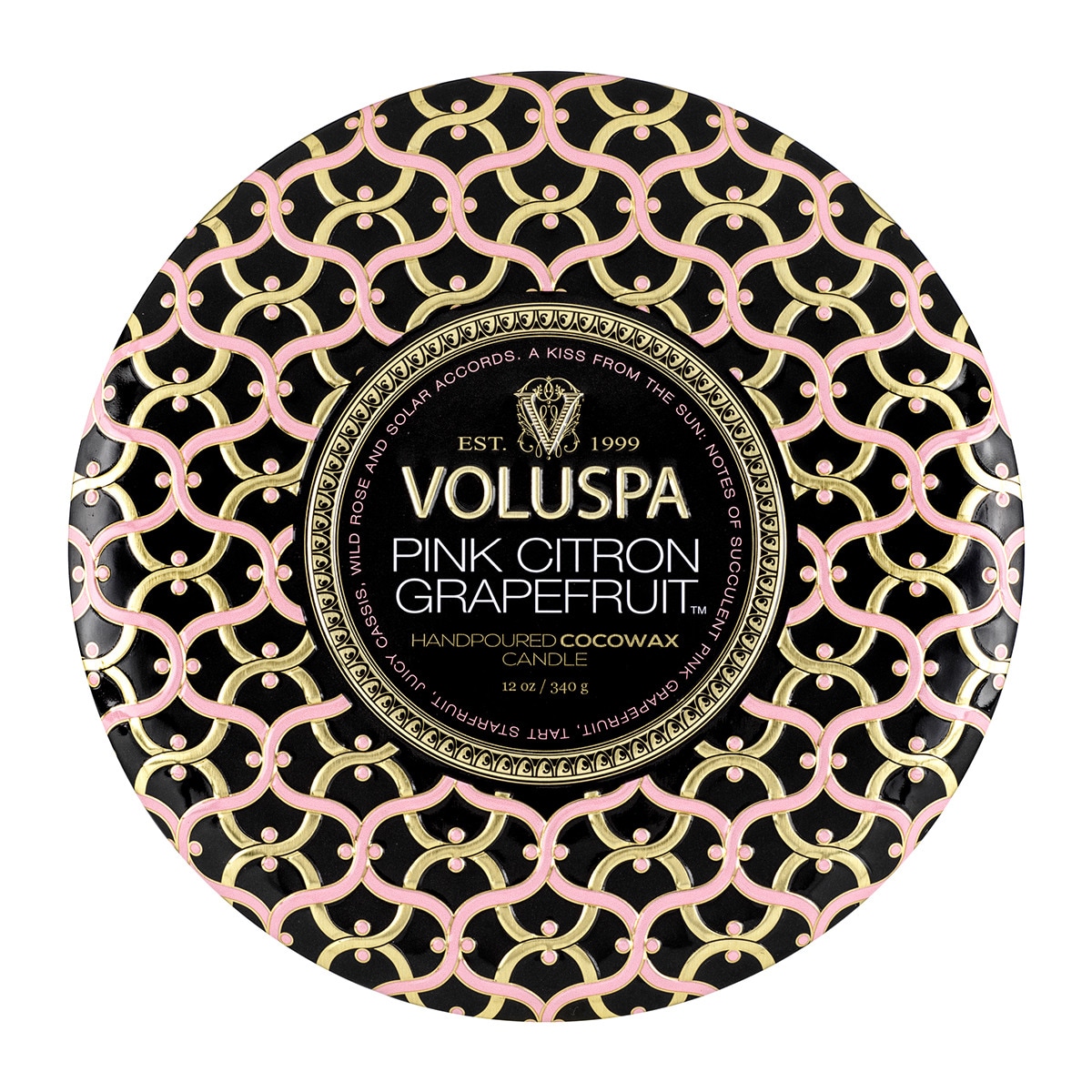 Vela perfurada em lata Pink Citron Amarelo-2