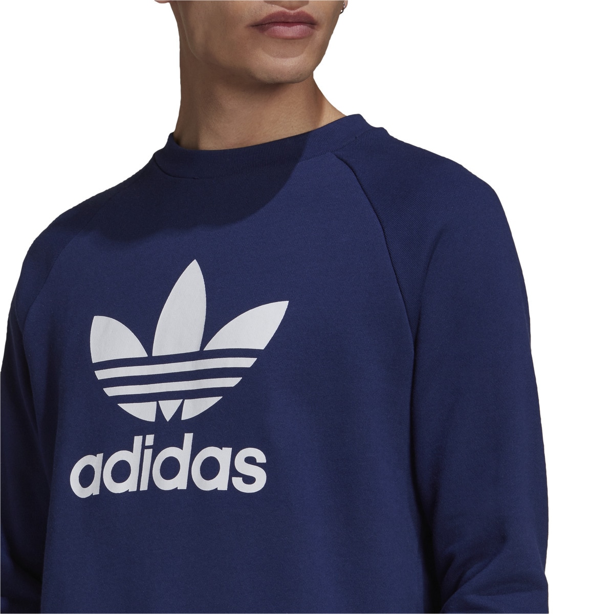 Sweatshirt de homem Trefoil Adidas Originals Azul / Branco-6