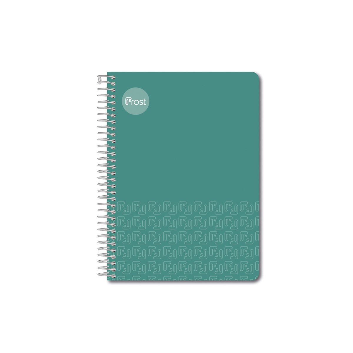 Cuaderno Espiral Cuarto Tapa Plastico 80H Frost Verde Verde-1