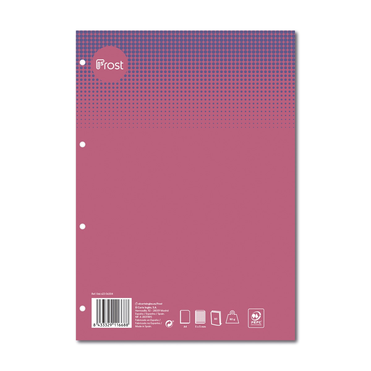 Imagen 0 de Recambio A4 80 Hojas Frost Rosa