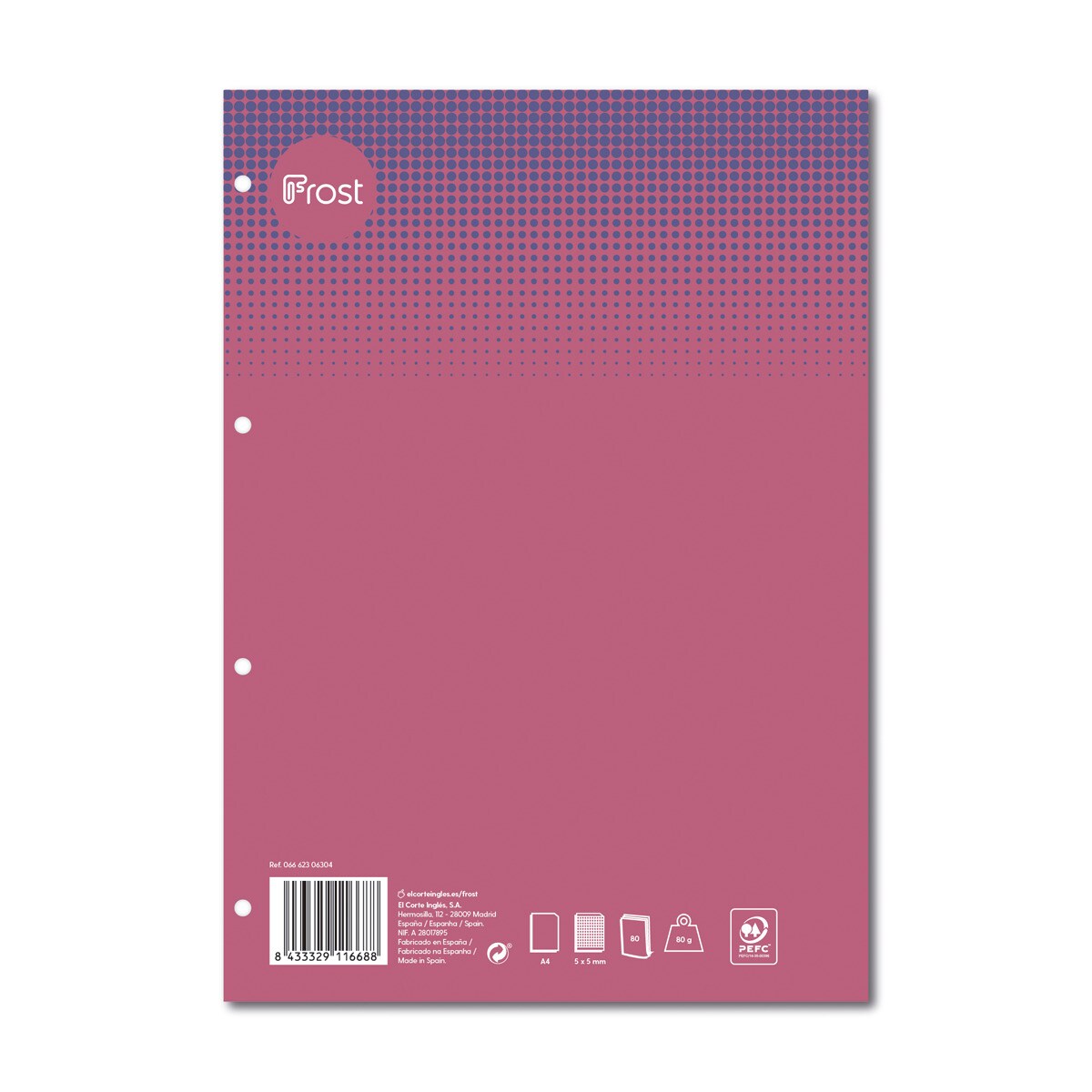 Recambio A4 80 Hojas Frost Rosa Rosa-1