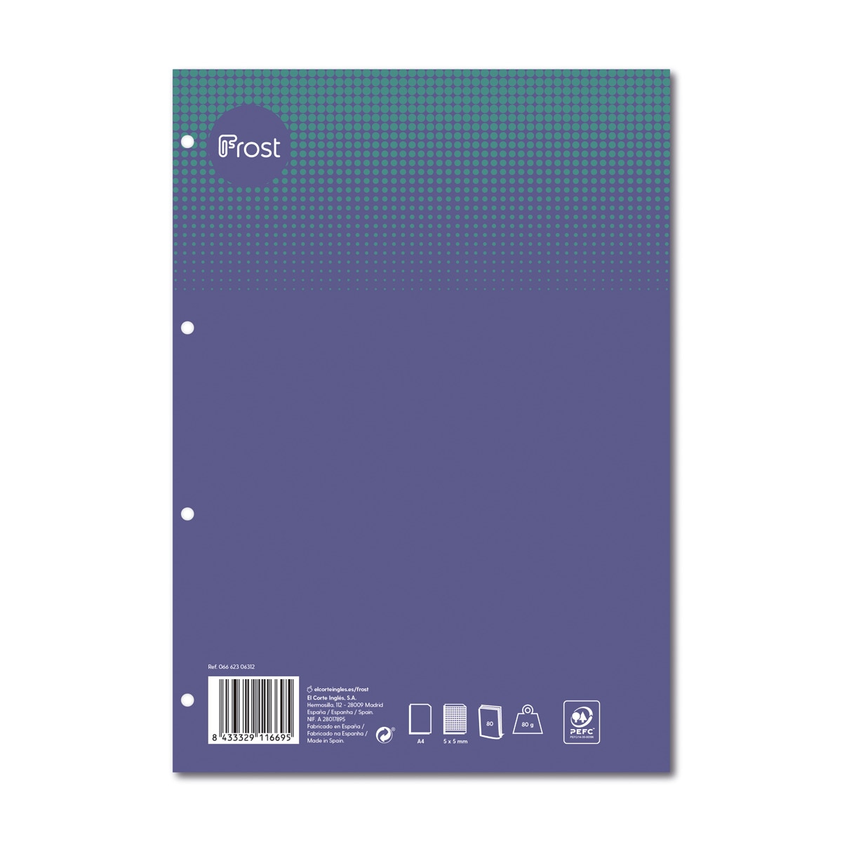 Imagen 0 de Recambio A4 80 Hojas Frost Morado