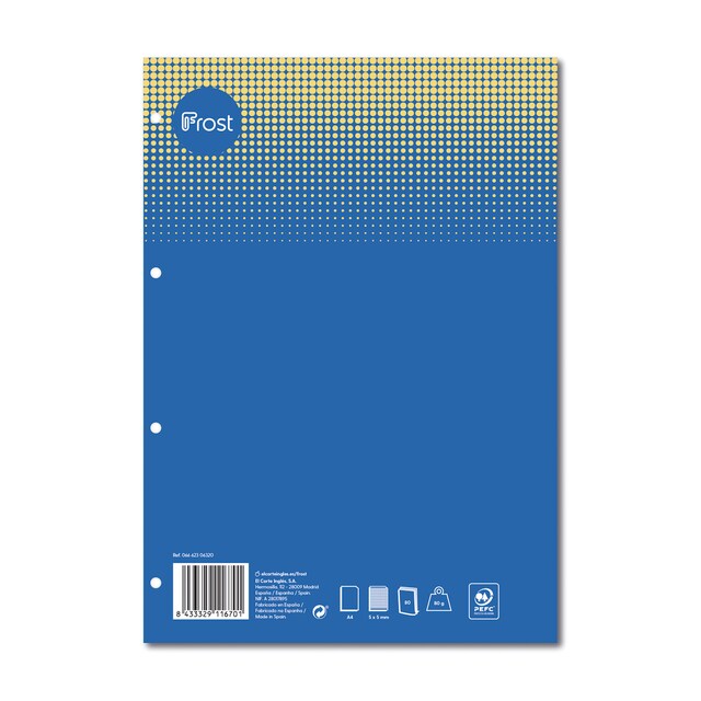 Imagen 0 de Recambio A4 80 Hojas Frost Azul y Amarillo