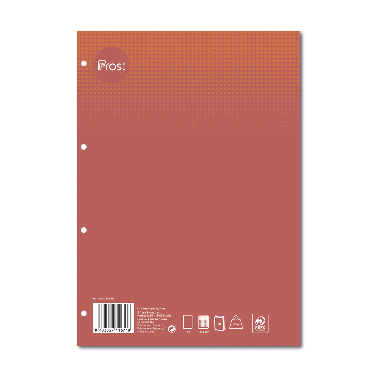 Imagen 0 de Recambio A4 80 Hojas Frost Rojo