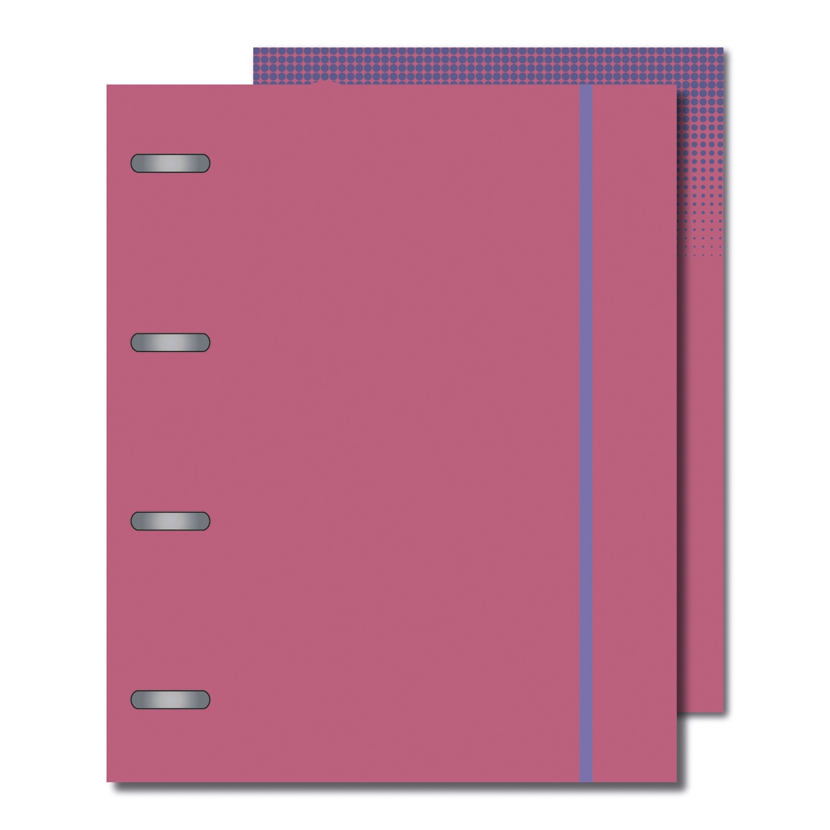Pasta com Recarga A4 80 Folhas Rosa Rosa-1