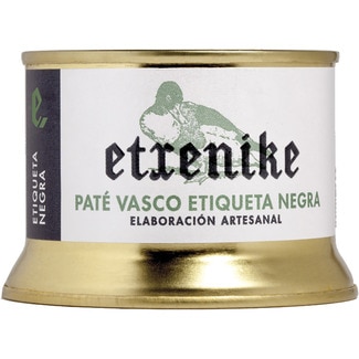 Paté Vasco paté de foie-gras Etiqueta Negra elaboración artensanal lata 130 g - Etxenike