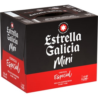 cerveza rubia especial Mini pack 12 botellas 20 cl - Estrella Galicia