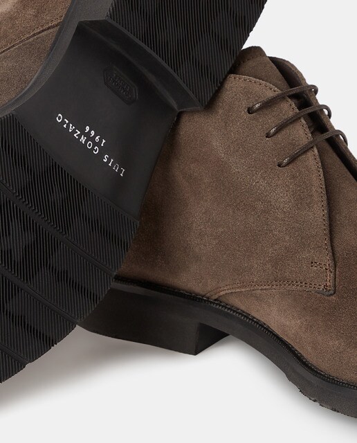 Botines de hombre Luis Gonzalo en piel vegano de color gris · Luis Gonzalo  · El Corte Inglés