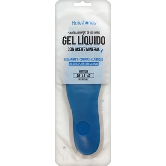 plantillas confort de uso diario gel líquido efecto frescor talla 40-42 recortable bolsa 1 unidad - Achuchonas