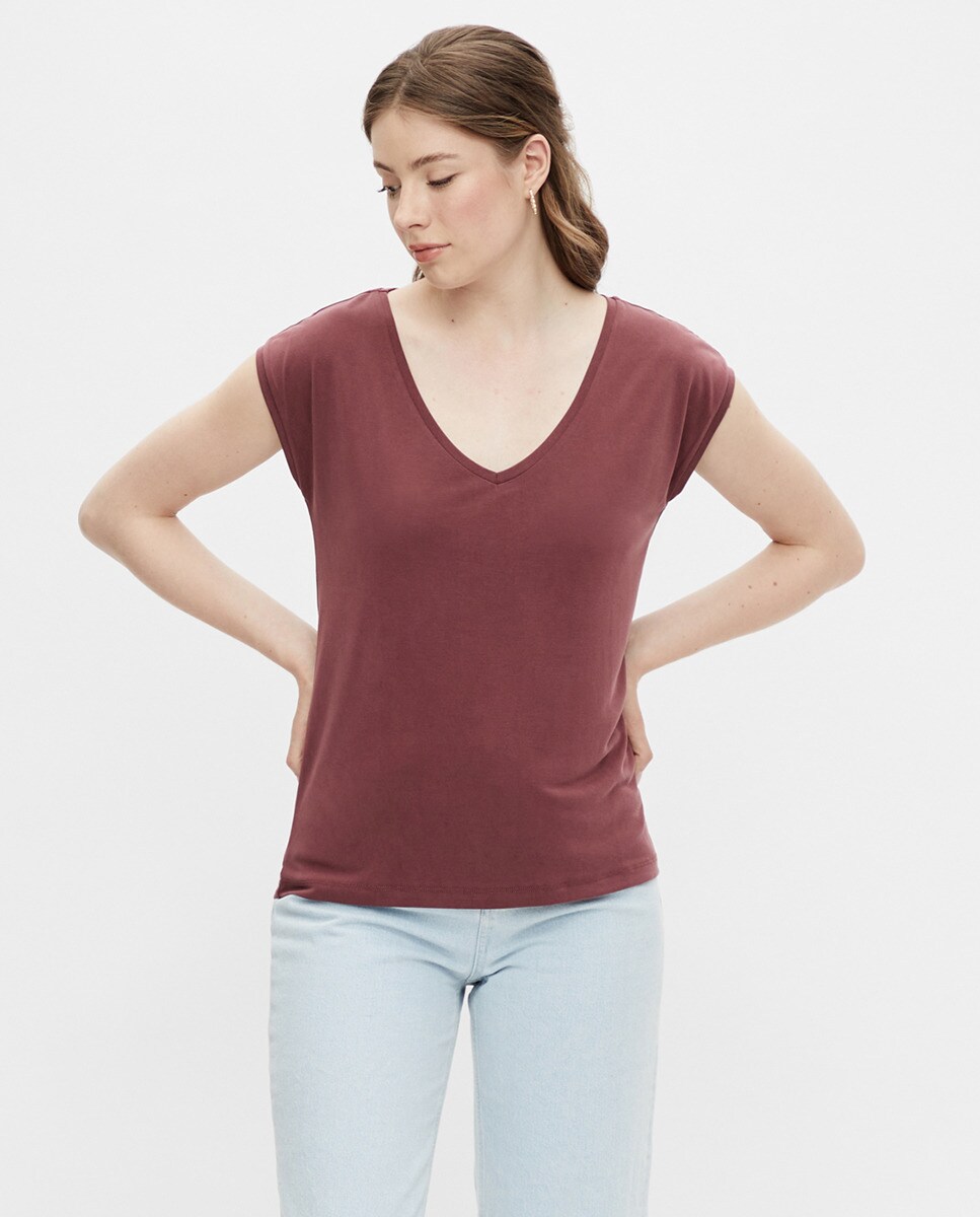 Tshirt basique modal manches courtes